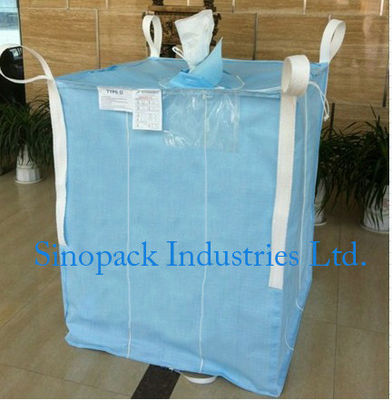 شراء 1000KG مكافحة ساكنة أكياس السائبة الصناعية CROHMIQ الأزرق / أبيض مسحوق الكيميائية التخزين online manufacture