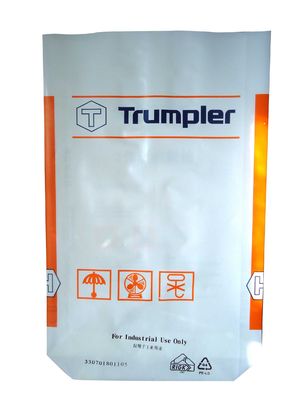 شراء الجانب مجمعة بلوك أكياس القاع PE صمام لتعبئة pulverous، حتى 110LBS القدرات online manufacture